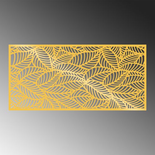 Wallity Metalna zidna dekoracija, Decorative Panel 5 - Gold slika 5