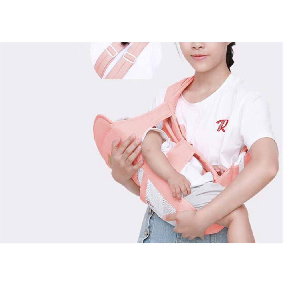 Višenamjenska ergonomska nosiljka za bebe s prozračnom mrežom i uklonjivim osloncem za glavu slika 7