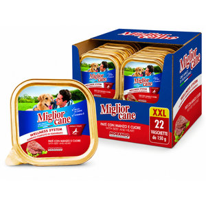 Miglior hrana za pse u posudi, Govedina, 22x150 g, XXL