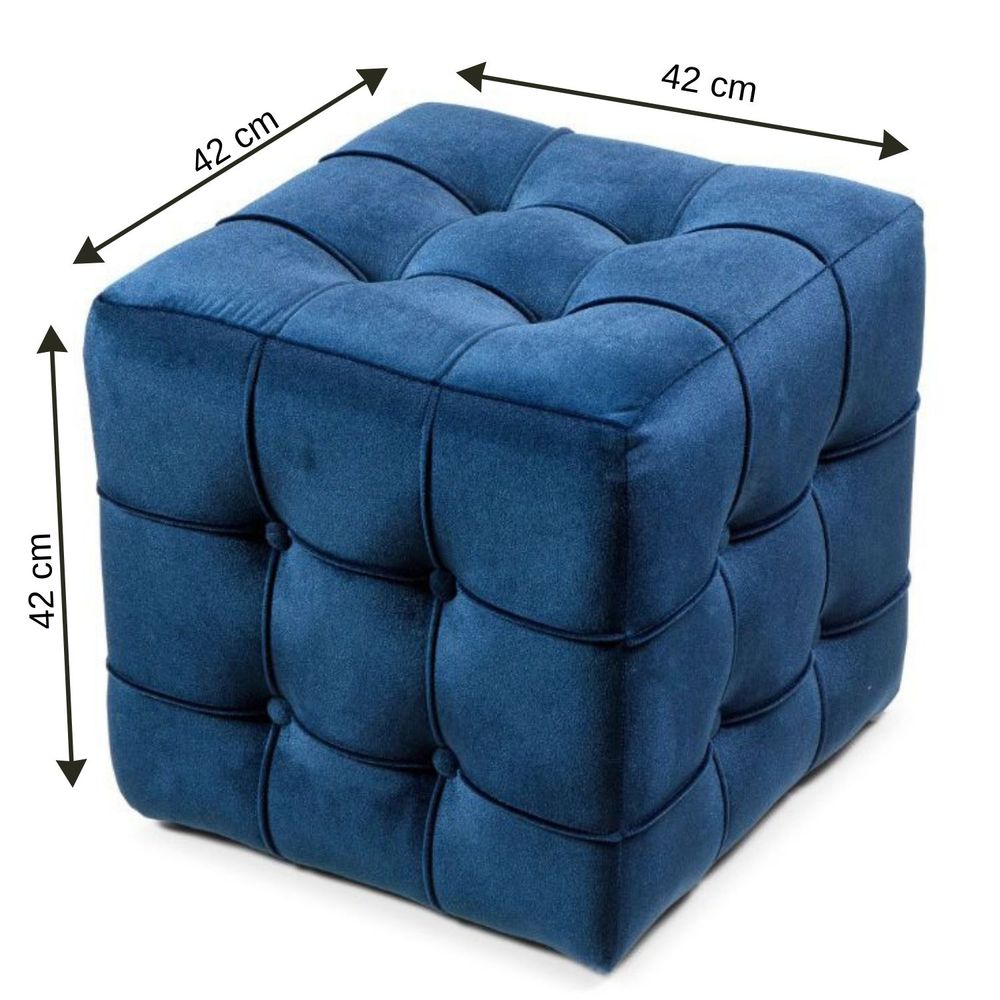 Pouffe Lizbon - Tamnoplava slika 5