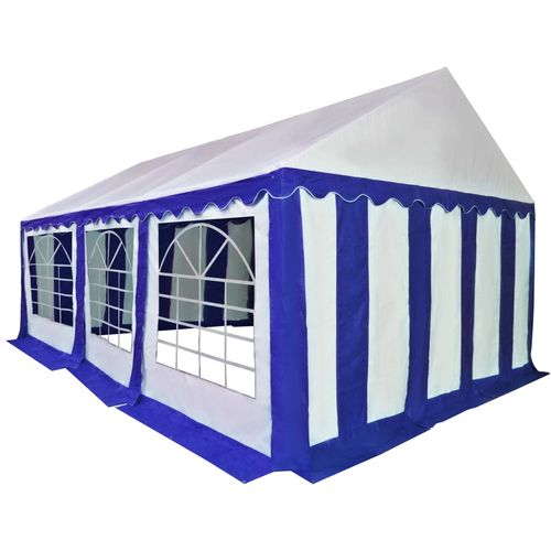 Vrtni šator od PVC-a 3 x 6 m plavo-bijeli slika 43