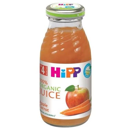 Hipp sok jabuka i šargarepa 200ml 4M+ slika 1