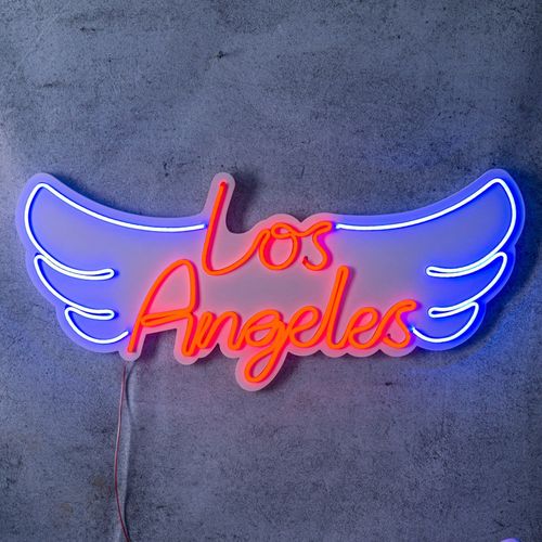 Wallity Ukrasna plastična LED rasvjeta, Los Angeles - Red, Blue slika 8