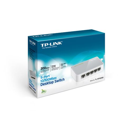 TP-Link TL-SF1005D, 5-port 10/100 switch,plastično slika 1
