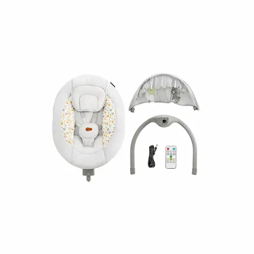 Kinderkraft Električna njihaljka LUMI 2, Light Grey slika 7