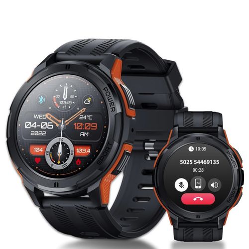 Oukitel BT10 Smart Watch Sport Rugged 410mAh/Heart rate/SpO2/Accelerometer/crno-narandzasti slika 1