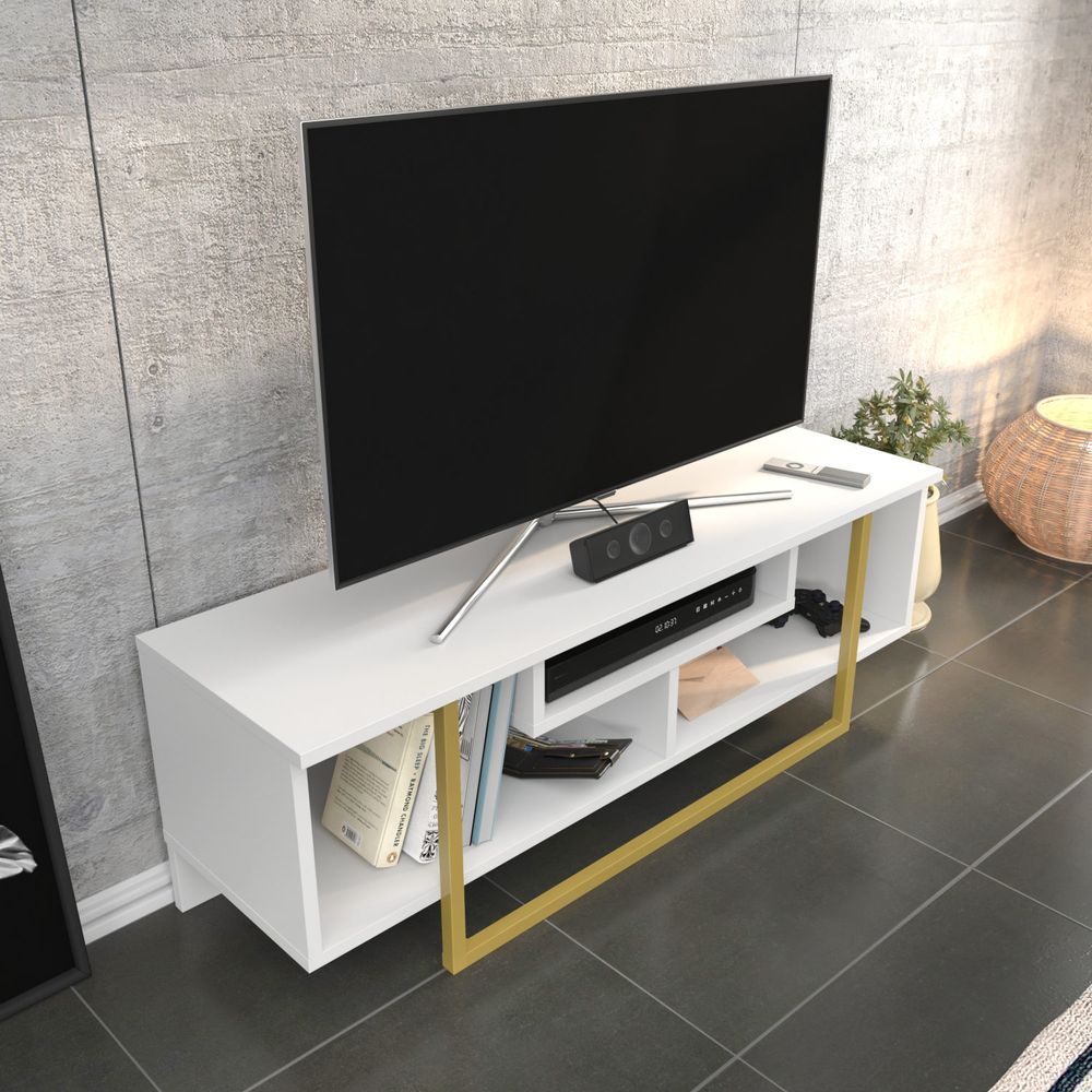TV Stalak Asal 120 - Zlatna i Bijela slika 4