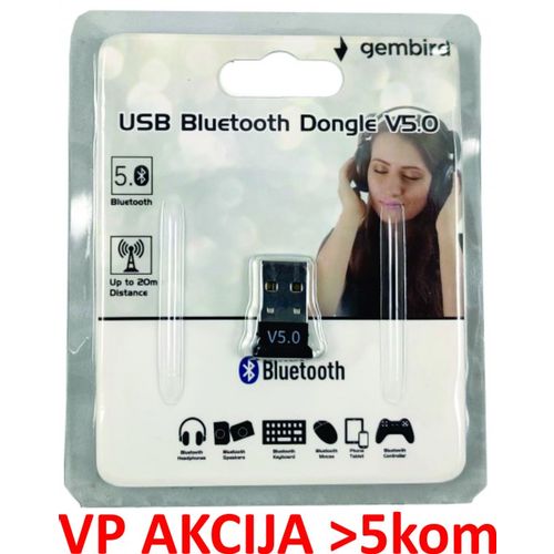 BTD-MINI8 ** Gembird USB2.0/3.0  Bluetooth dongle v5.0, 2.4Ghz 3MB/s(24Mbps) 8dBm 20m BR8651(399) slika 4