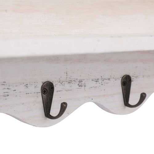 284235 Wall Mounted Coat Rack White 50x10x30 cm Wood slika 31