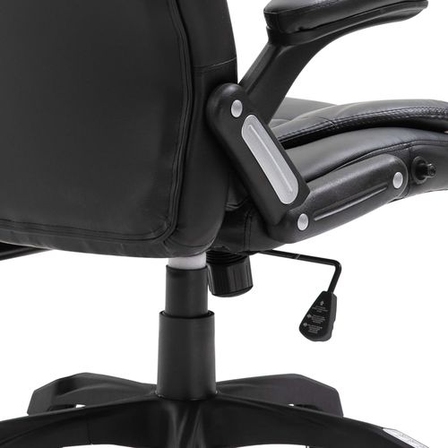 Uredska stolica od umjetne kože crna slika 19