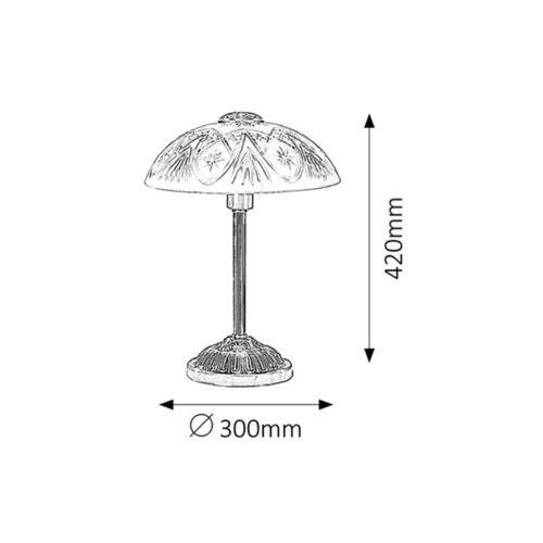 Rabalux Annabella stona lampa E14 40W bronza Klasična rasveta slika 2