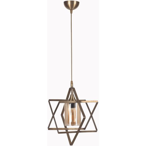 Berlin Tekli Camlı Eskitme Multicolor Chandelier slika 3