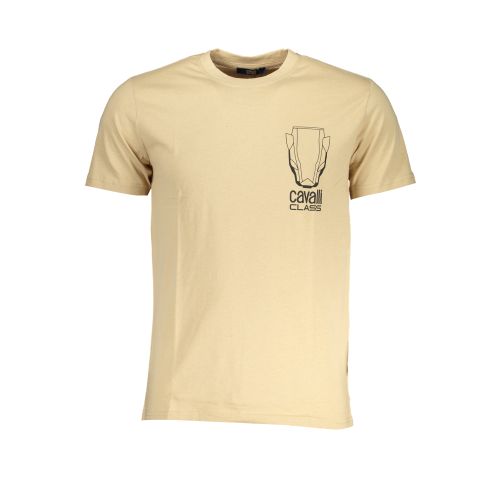 CAVALLI CLASS MEN'S SHORT SLEEVED T-SHIRT BEIGE slika 1