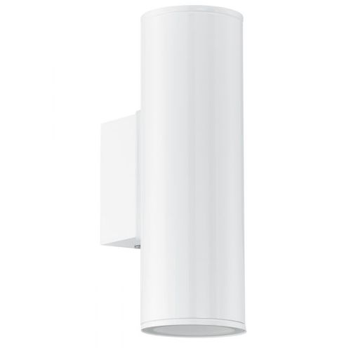 Eglo Riga spoljna zidna lampa/2, led, gu10, 2x3w, čelik/bela  slika 1