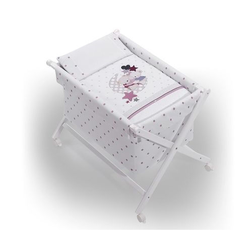 Interbaby kolijevka set white Amorosos pink slika 1