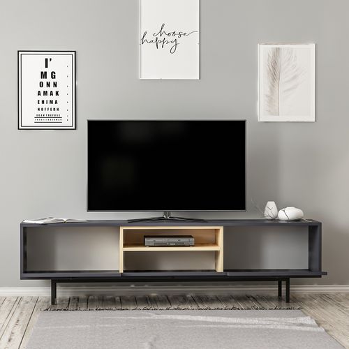 Naturel - Anthracite Anthracite TV Stand slika 4