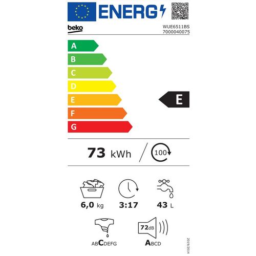 Beko WUE 6511 BS Veš mašina, 6 kg, 1000 rpm, Dubina 44 cm slika 4