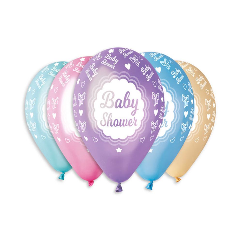 GoDan GMS110-P482 Balon Baby Shower 30cm, 5kom slika 1