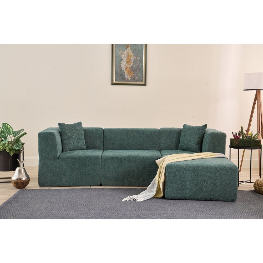Ugaona Sofa Raks - Zelena boja slika 1