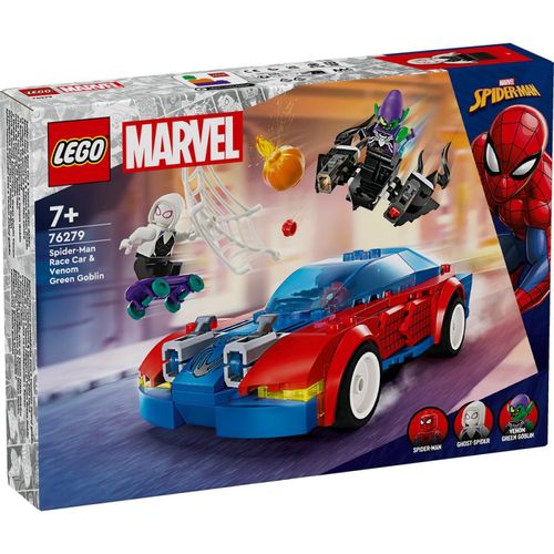 Lego Super Heroes Marvel Spider Man Race Car  Venom Green Goblin slika 1