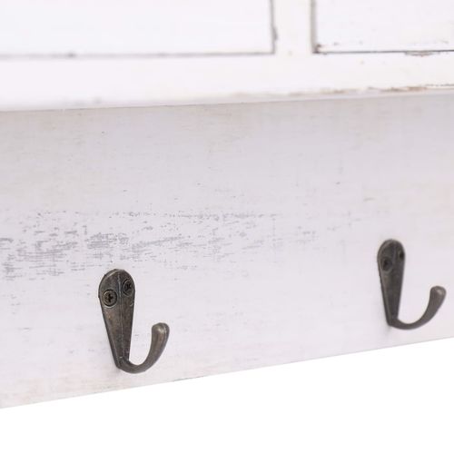 284239 Wall Mounted Coat Rack White 50x10x34 cm Wood slika 12