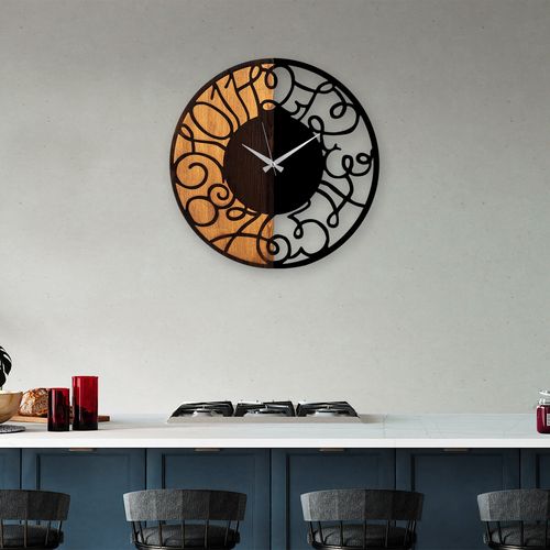 Wallity Ukrasni drveni zidni sat, Wooden Clock - 55 slika 3