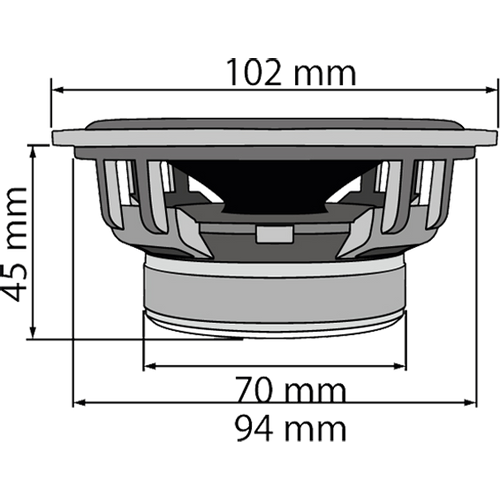 SAL Auto zvučnici, set,  100mm, 2x55W, 4 Ohm - CX 404 slika 2
