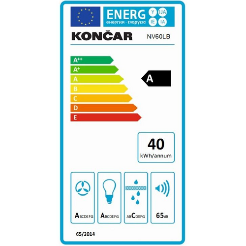 Končar zidna napa NV60LB slika 3