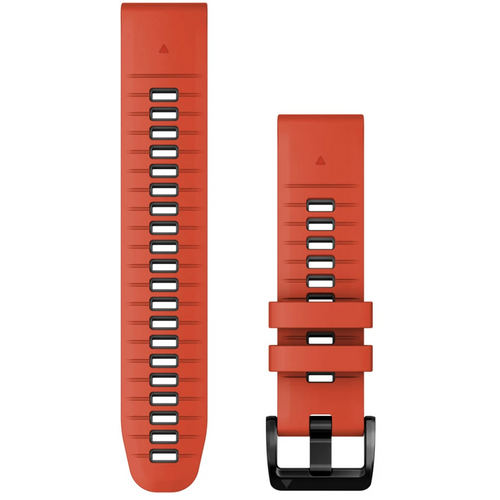 Garmin QuickFit 22 remen za sat, silikon plameno crvene/tamnosive boje slika 1