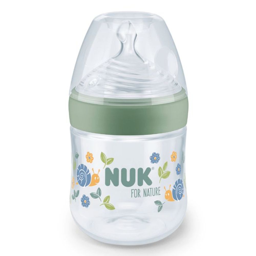 NUK Flašica For Nature sa indikatorom temperature 150ml 0-6mj, Zelena slika 1