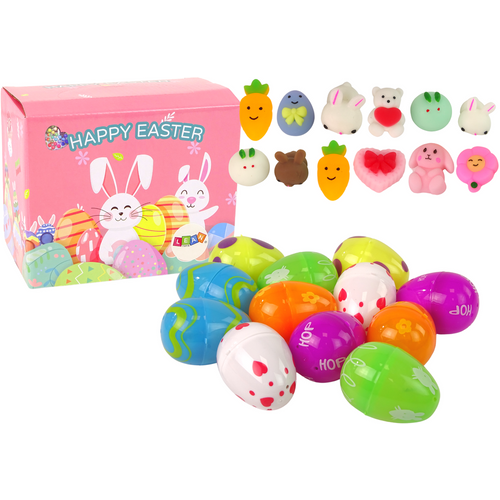 Set uskršnjih jaja s mekanim igračkama 12 komada slika 1