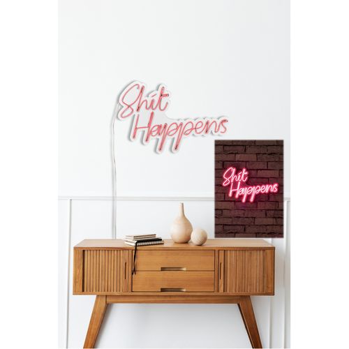 Shit Happens - Pink Pink Decorative Plastic Led Lighting slika 4