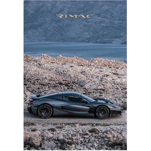 Bilježnica A4 40 listova karo automobili Rimac - SORTO ARTIKL slika 1