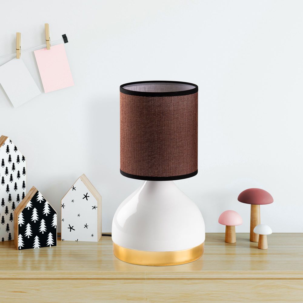 Yıldo - 8004 Bijela i Smeđa Stolna Lampa slika 1