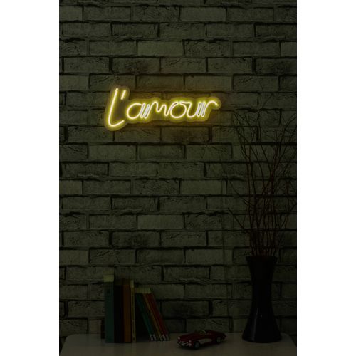 Wallity Ukrasna plastična LED rasvjeta, L'amour - Yellow slika 2