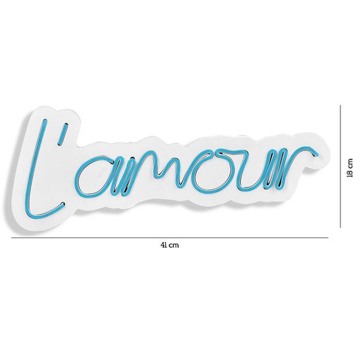 Wallity Ukrasna plastična LED rasvjeta, L'amour - Blue slika 16