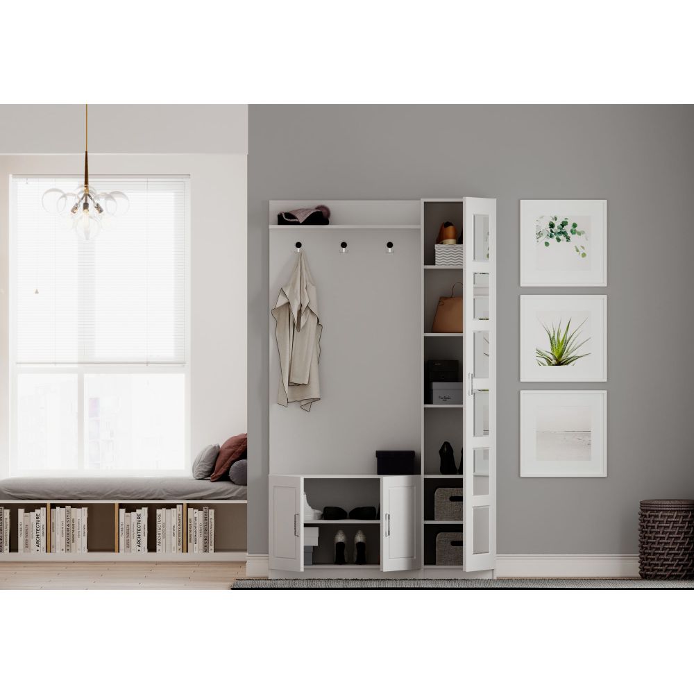 Hall Stand Rb-054 u Mat Bijeloj Boji slika 2