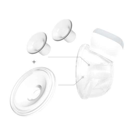 BabyOno set rezervnih dijelova za izdajalicu Shelly 1000 KIT II - silikonski nastavak 28 mm i lijevci 24 mm i 21 mm slika 1