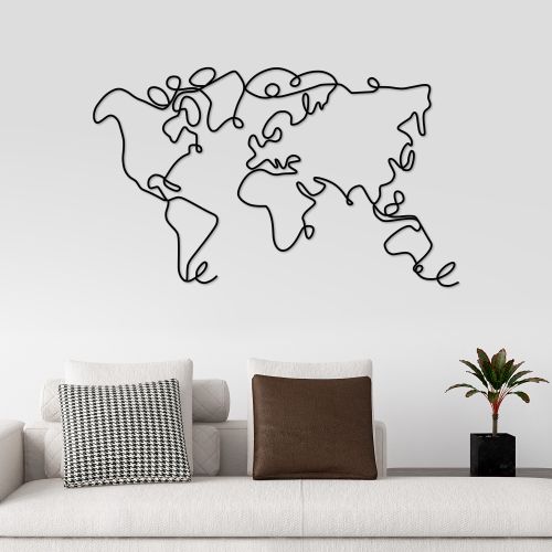 Wallity Metalna zidna dekoracija World Map slika 2