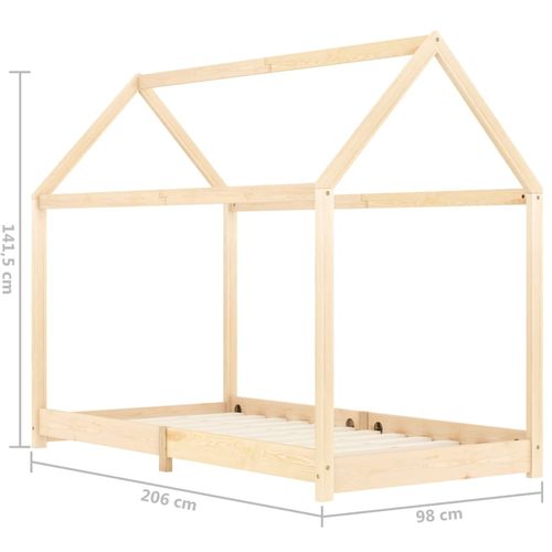 Okvir za dječji krevet od masivne borovine 90 x 200 cm slika 29