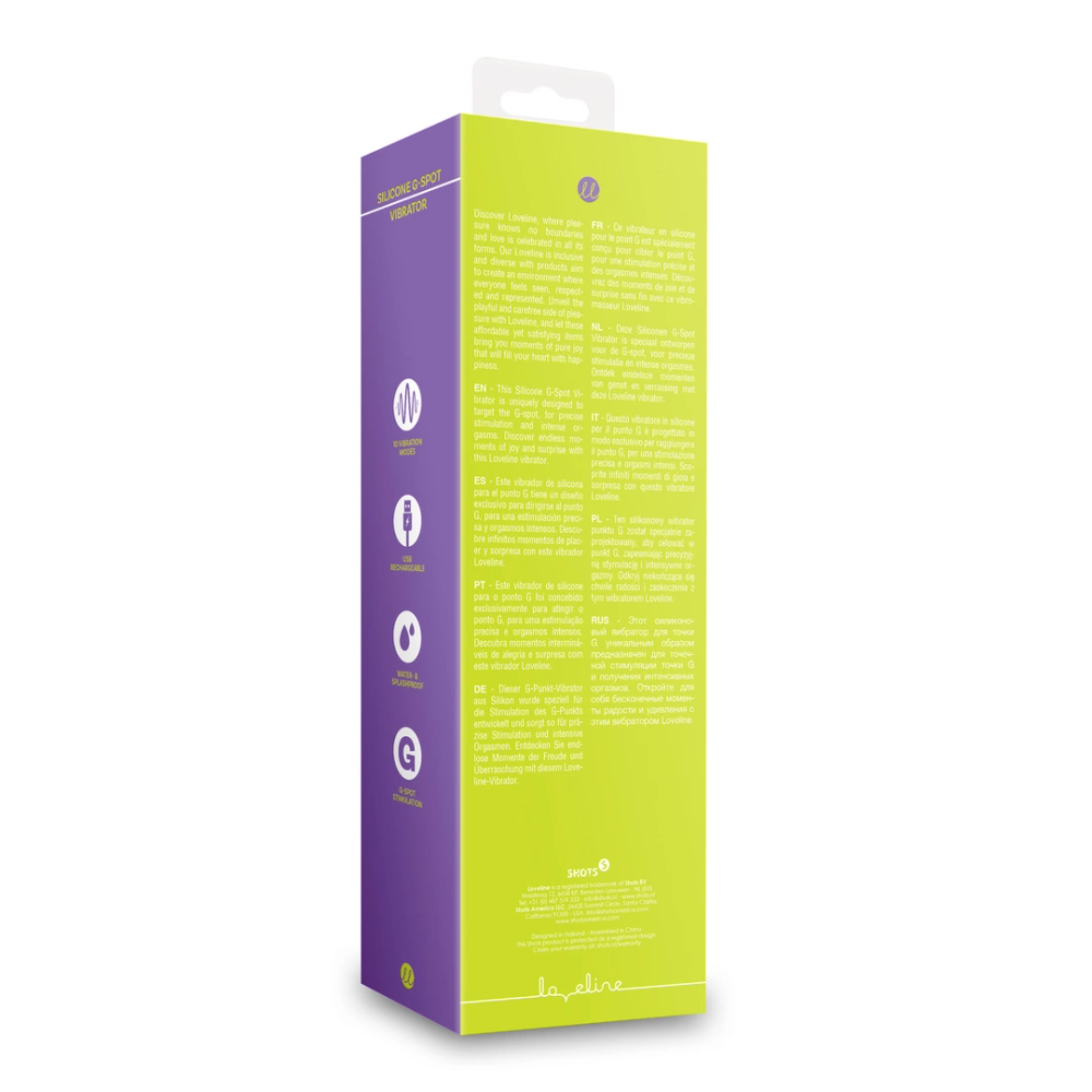Loveline by Shots silikonski vibrator za G-točku - Lime Passion slika 3