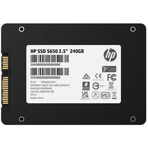 HP SSD SATA 3 2.5" S650 240GB (345M8AA#UUF) slika 2