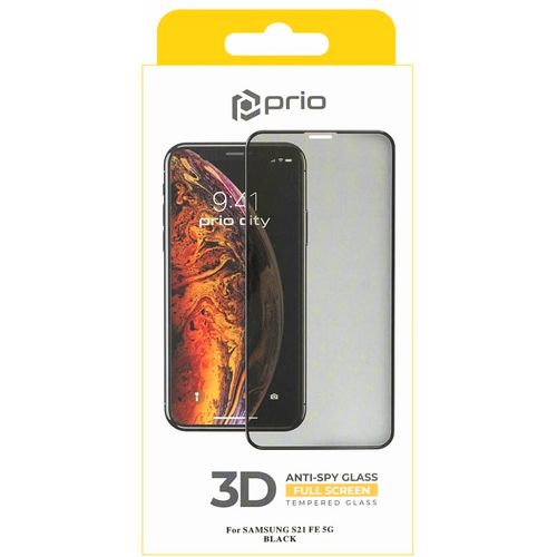 Prio 3D Anti-Spy kaljeno staklo za Samsung S21 FE 5G crno slika 1