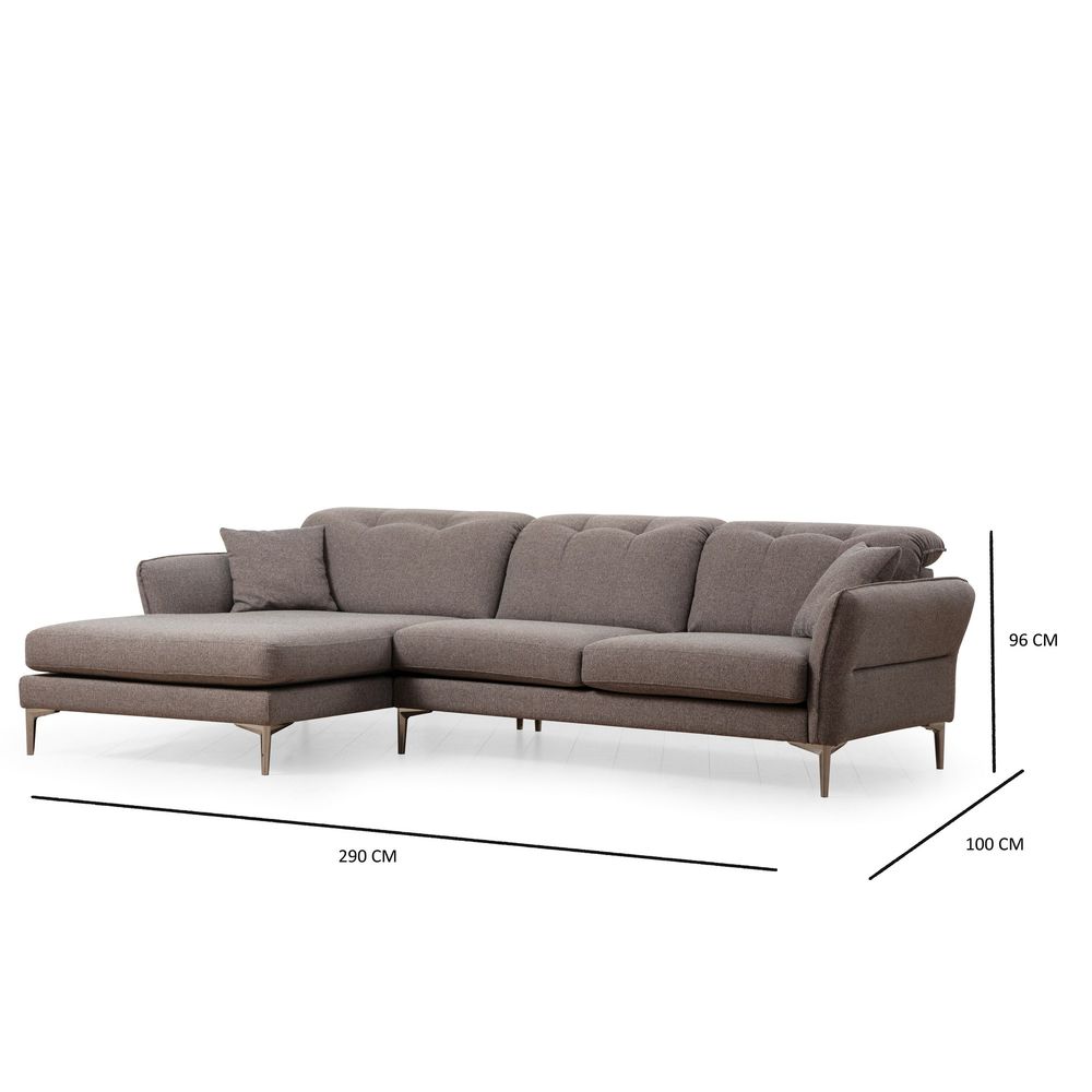Costor Ugaona Sofa Lijeva Siva slika 7
