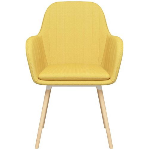 Blagovaonske stolice s naslonima za ruke 4 kom žute od tkanine slika 29