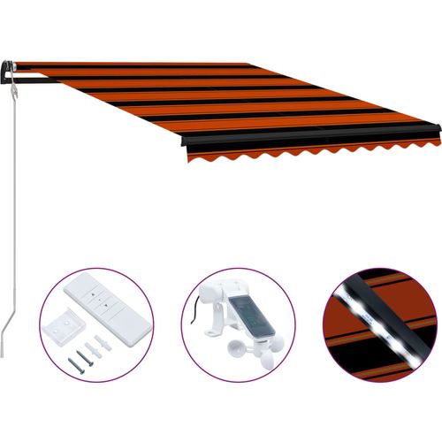 Tenda na uvlačenje LED 350 x 250 cm narančasto-smeđa slika 26