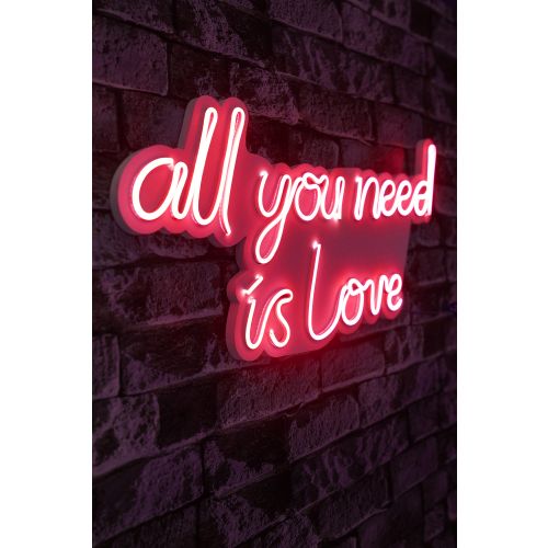 Wallity Ukrasna plastična LED rasvjeta, All You Need is Love - Red slika 1