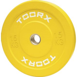 Olimpijski Bumper Pločasti Uteg Toorx 15 kg - Žuti