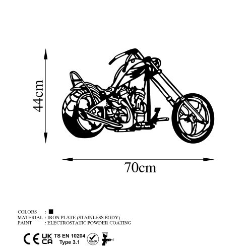 Wallity Metalna zidna dekoracija, Motorcycle slika 5