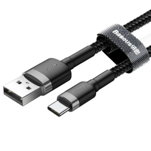 BASEUS USB A na tip C kabel 1.5A Cafule CATKLF-CG1 2m sivo crni